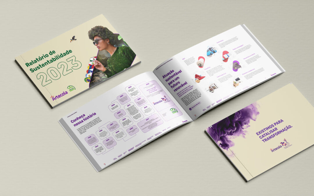 Artecola: O design por trás de um relatório de sustentabilidade inspirador